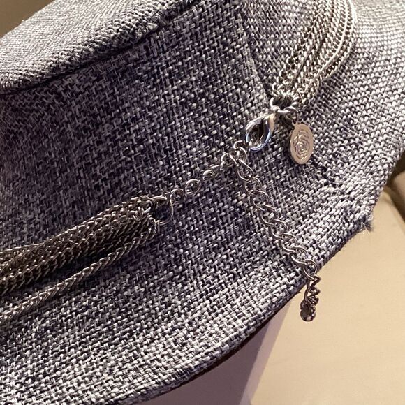 Silvertone 10 Strand Long Necklace - Picture 6 of 8